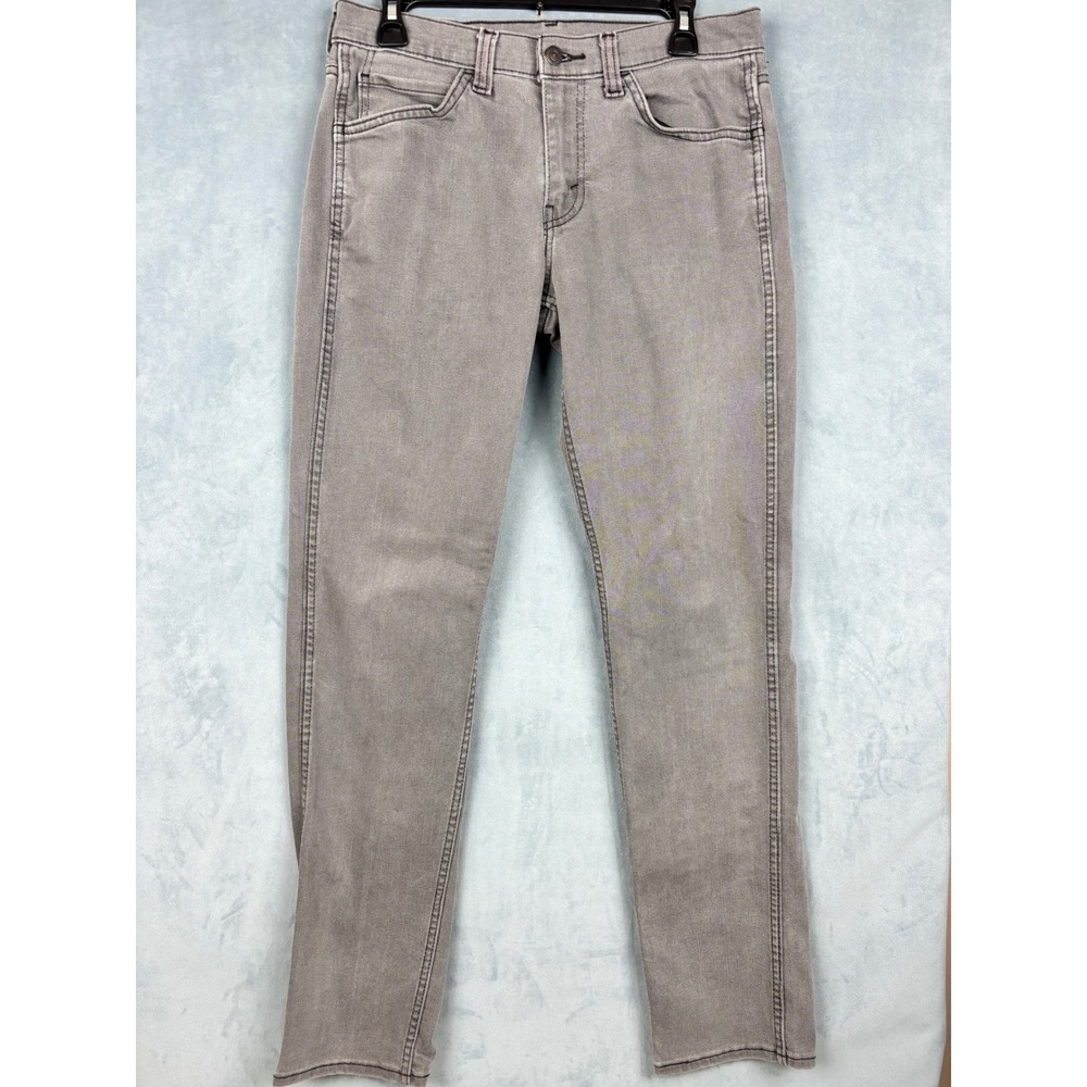 Levis 511 Slim Fit Gray Denim Jeans Mens 32x34 Stretch Cotton Blend 06990-110